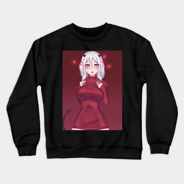 Helltaker ! Crewneck Sweatshirt by Loner FOX